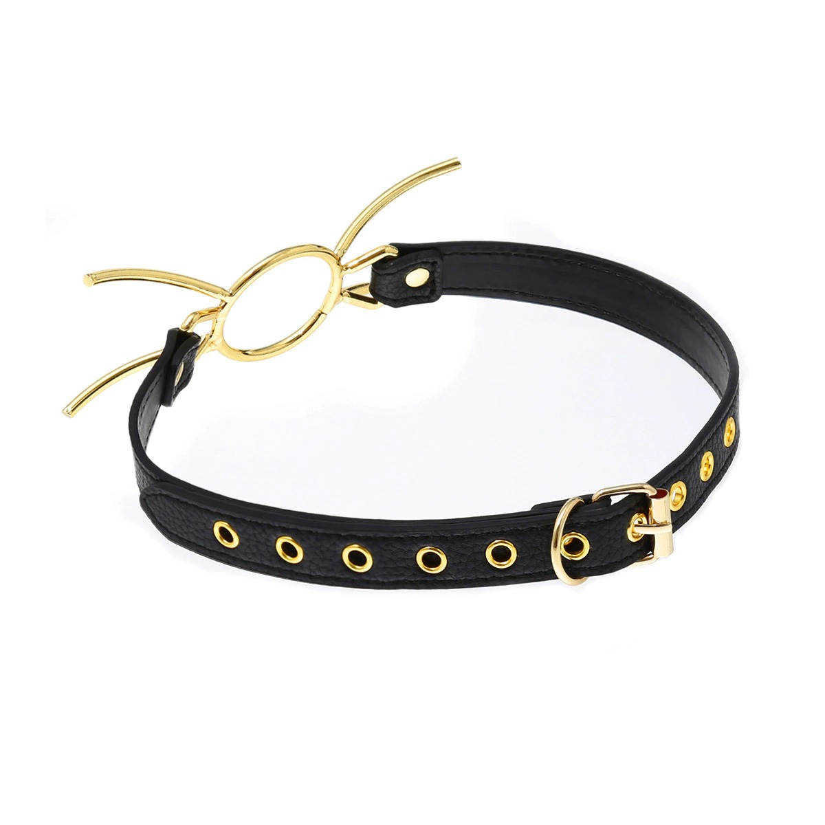 PU Leather Mouth Gag for Adult / Stainless Steel Ring for Oral Sex / BDSM Sex Toy - EVE's SECRETS
