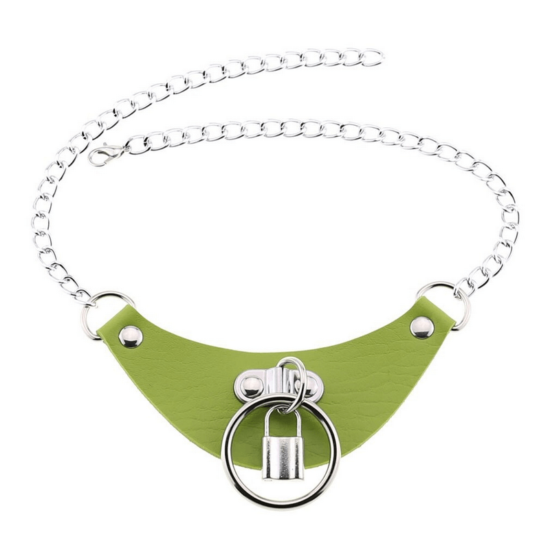 PU Leather Women's Choker with Metal Lock / Fashion Female Jewelry Gift - EVE's SECRETS