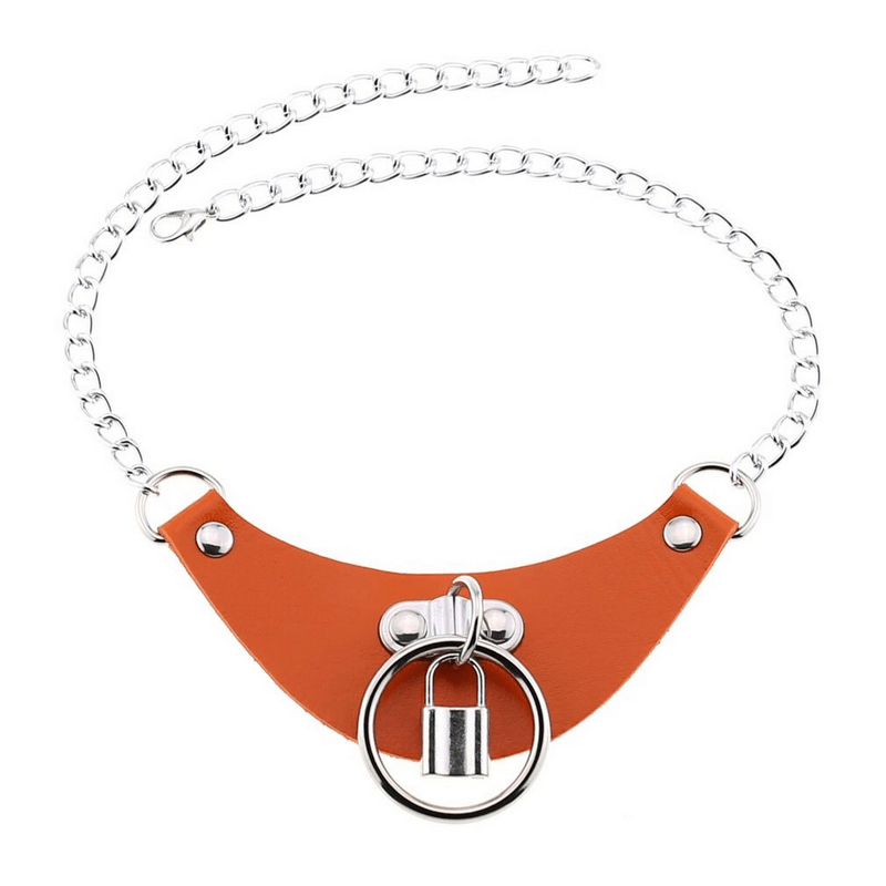 PU Leather Women's Choker with Metal Lock / Fashion Female Jewelry Gift - EVE's SECRETS
