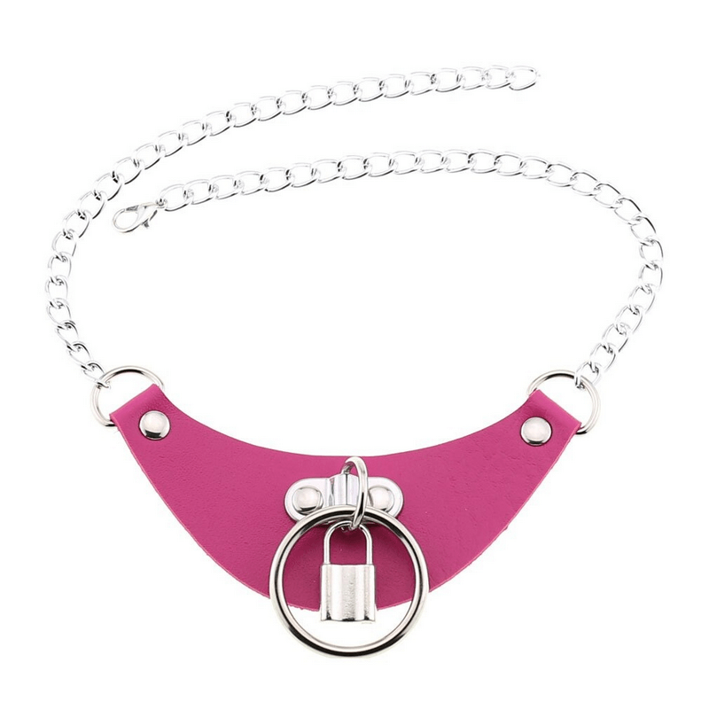 PU Leather Women's Choker with Metal Lock / Fashion Female Jewelry Gift - EVE's SECRETS