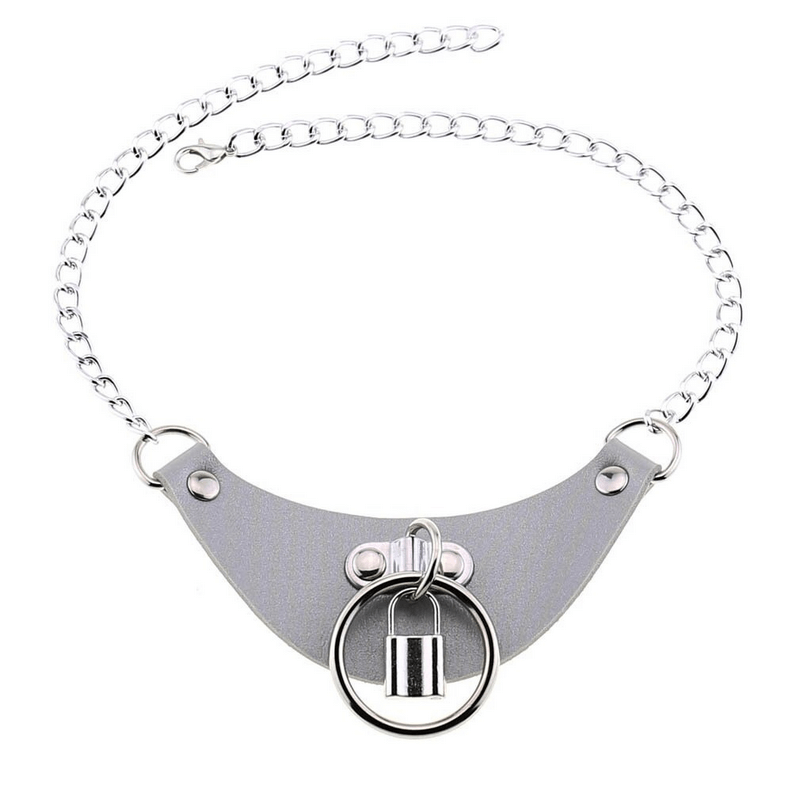 PU Leather Women's Choker with Metal Lock / Fashion Female Jewelry Gift - EVE's SECRETS