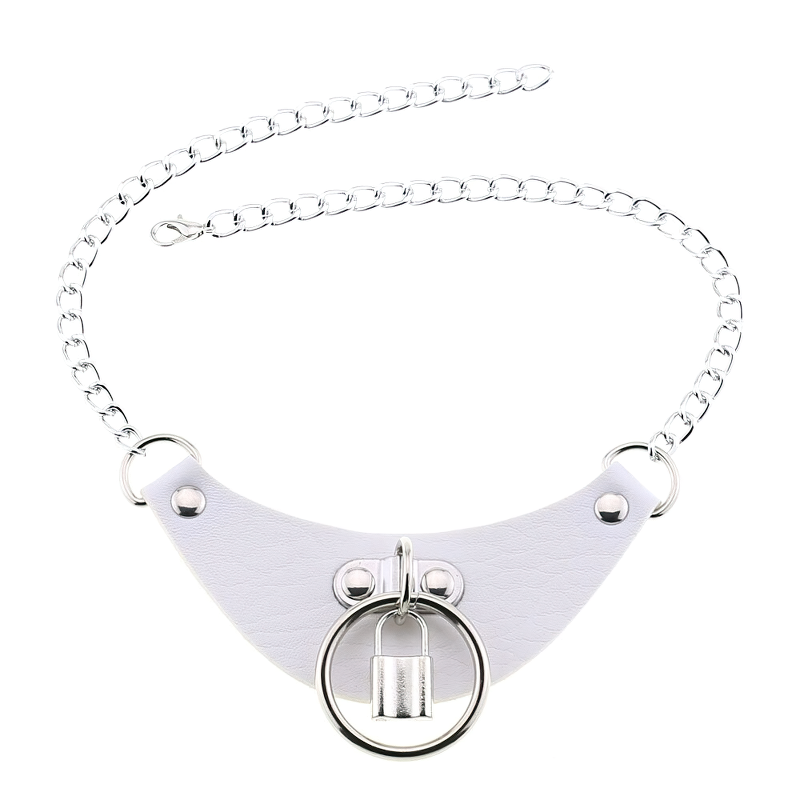PU Leather Women's Choker with Metal Lock / Fashion Female Jewelry Gift - EVE's SECRETS