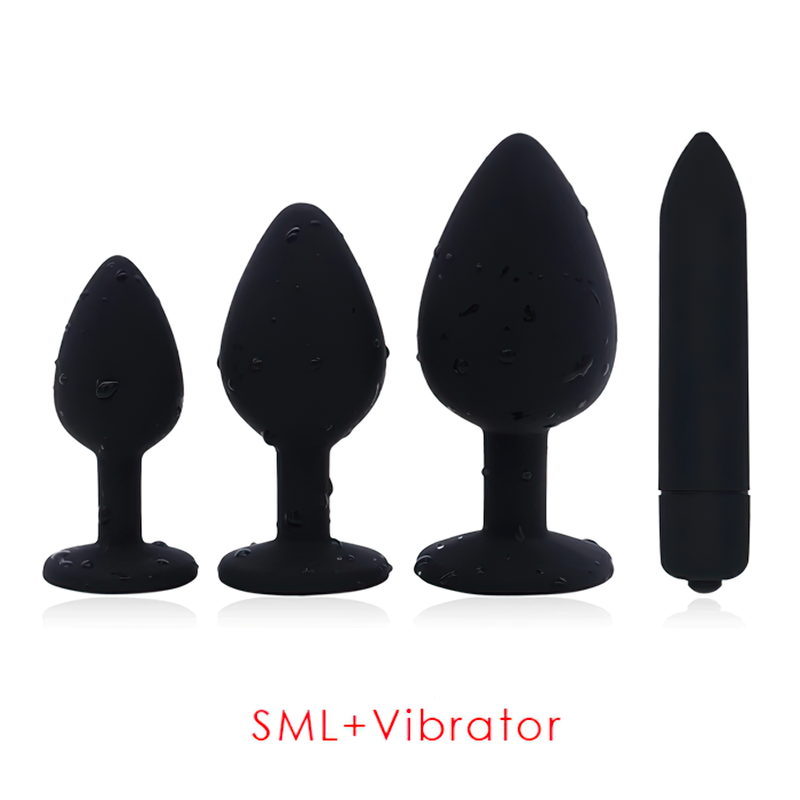 Purple Crystal Butt Plug Massager / Silicone Dildo Vibrator / Unisex Anal Toys - EVE's SECRETS