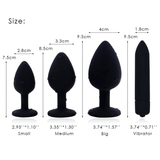 Purple Crystal Butt Plug Massager / Silicone Dildo Vibrator / Unisex Anal Toys - EVE's SECRETS