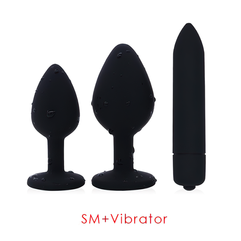 Purple Crystal Butt Plug Massager / Silicone Dildo Vibrator / Unisex Anal Toys - EVE's SECRETS