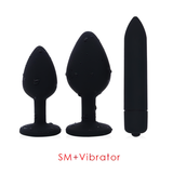 Purple Crystal Butt Plug Massager / Silicone Dildo Vibrator / Unisex Anal Toys - EVE's SECRETS