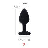 Purple Crystal Butt Plug Massager / Silicone Dildo Vibrator / Unisex Anal Toys - EVE's SECRETS