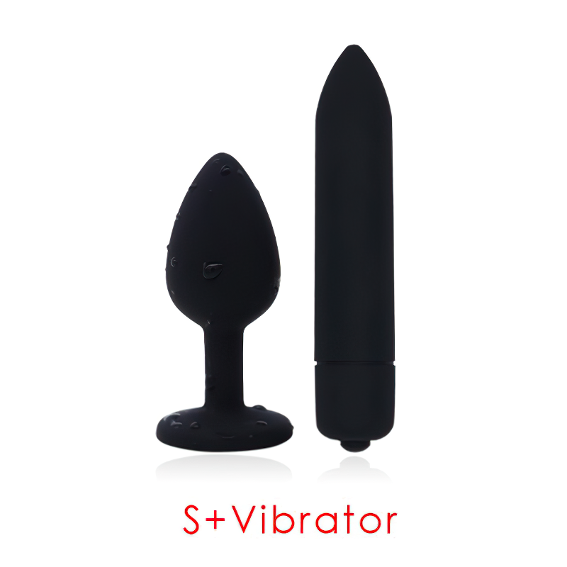 Purple Crystal Butt Plug Massager / Silicone Dildo Vibrator / Unisex Anal Toys - EVE's SECRETS