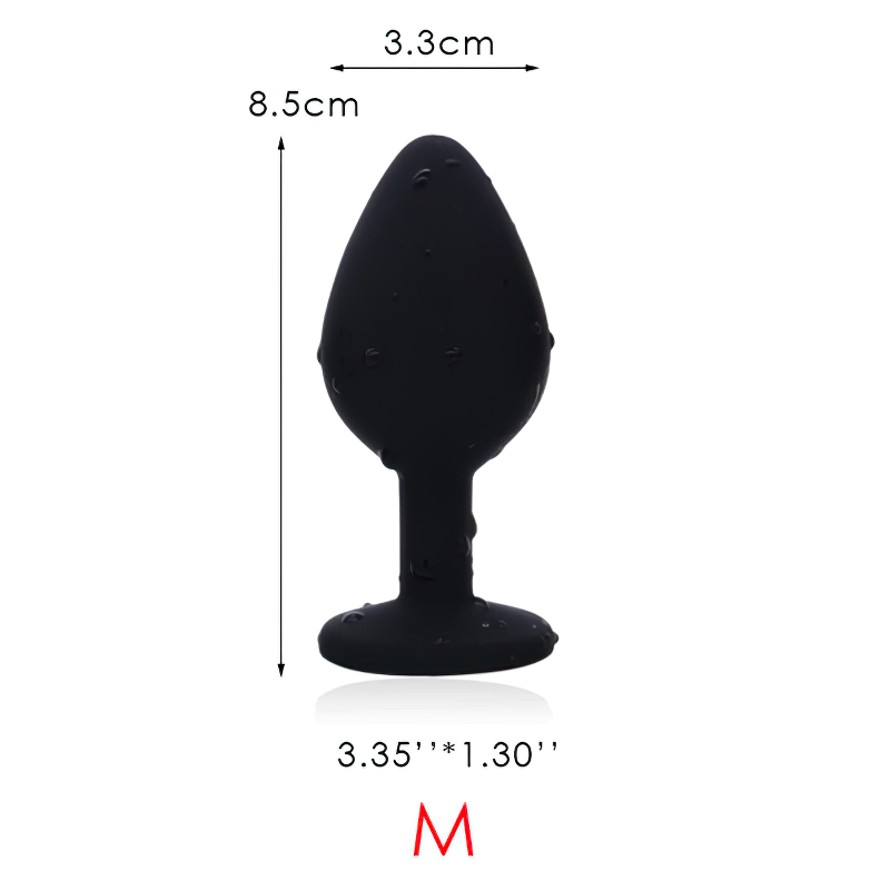 Purple Crystal Butt Plug Massager / Silicone Dildo Vibrator / Unisex Anal Toys - EVE's SECRETS