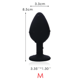 Purple Crystal Butt Plug Massager / Silicone Dildo Vibrator / Unisex Anal Toys - EVE's SECRETS