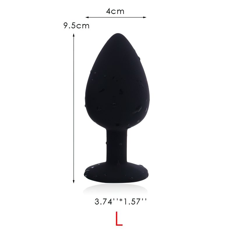 Purple Crystal Butt Plug Massager / Silicone Dildo Vibrator / Unisex Anal Toys - EVE's SECRETS