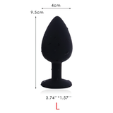 Purple Crystal Butt Plug Massager / Silicone Dildo Vibrator / Unisex Anal Toys - EVE's SECRETS