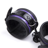 Purple PU Leather Handcuffs for Sex Games / Adult Sex Toy for Women / Tied Hands for Couples - EVE's SECRETS