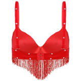Push-Up Bra with Sequin Tassel Rhinestone / Sexy Women's Dancewear Bra - EVE's SECRETS