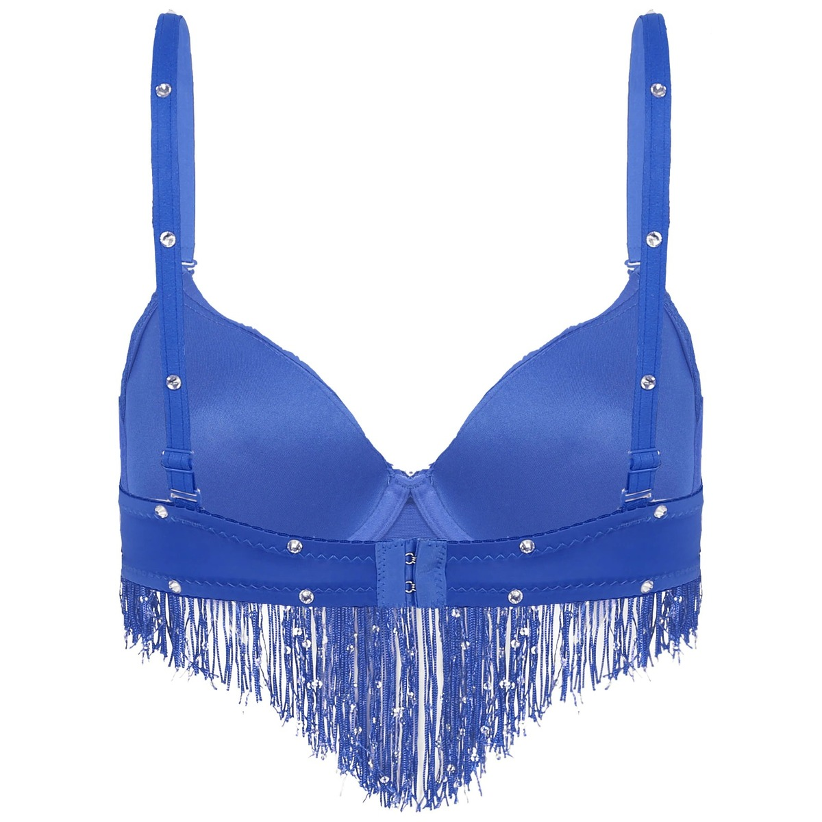 Push-Up Bra with Sequin Tassel Rhinestone / Sexy Women's Dancewear Bra - EVE's SECRETS