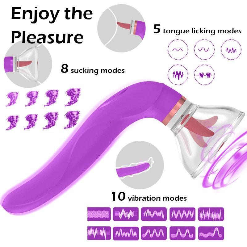 Pussy Sucking Licking Vibrator / Sex Toys for Women / Clitoris and Nipples Stimulator - EVE's SECRETS