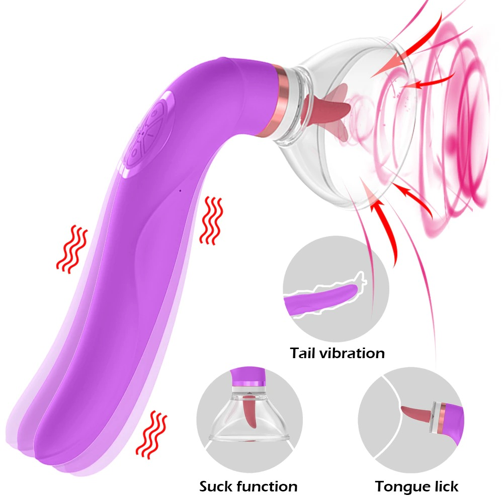 Pussy Sucking Licking Vibrator / Sex Toys for Women / Clitoris and Nipples Stimulator - EVE's SECRETS