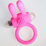 Rabbit Cock Ring Vibrator / Triple Clitoris Massager / Cocking Delay Ejaculation Vibe Sex Toys - EVE's SECRETS