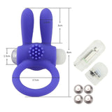 Rabbit Cock Ring Vibrator / Triple Clitoris Massager / Cocking Delay Ejaculation Vibe Sex Toys - EVE's SECRETS