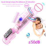 Rabbit Vibrator Clitoris Stimulate / Adult Realistic Dildo / Sex Toy Rotating Bead for Women - EVE's SECRETS