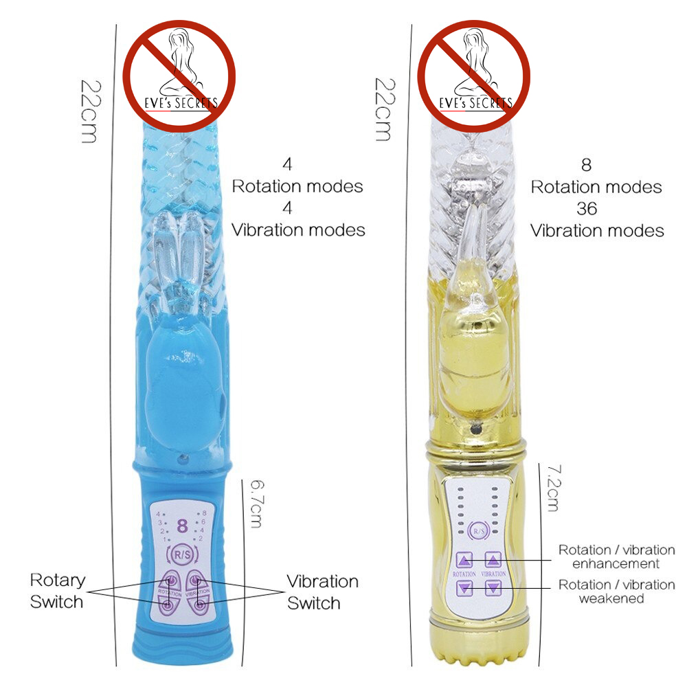 Rabbit Vibrator Massager for Women / Adult Waterproof Dildo / Sex Toy with 8 Speeds - EVE's SECRETS