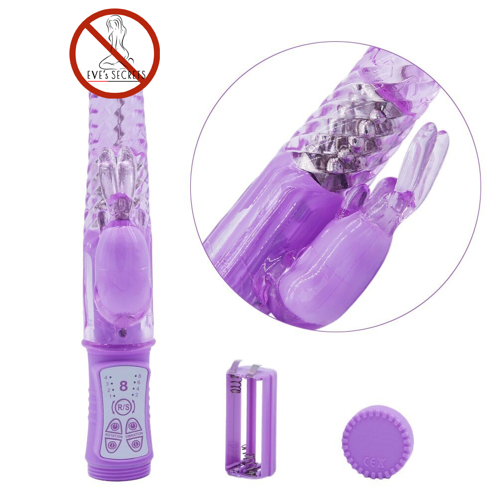 Rabbit Vibrator Massager for Women / Adult Waterproof Dildo / Sex Toy with 8 Speeds - EVE's SECRETS