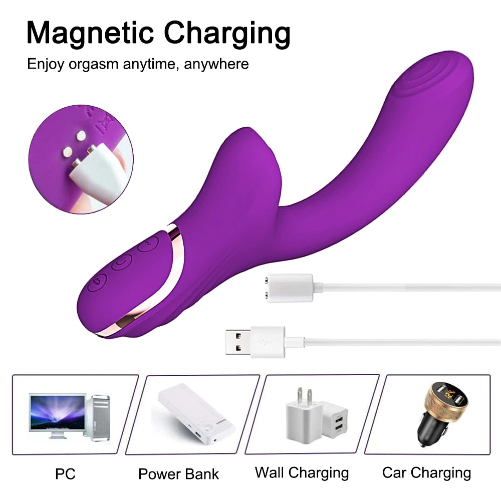 Rabbit Vibrator with Clitoral Suction Function / 2 in 1 G-Spot and Clitoral Mastrubator for Women - EVE's SECRETS