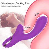 Rabbit Vibrator with Clitoral Suction Function / 2 in 1 G-Spot and Clitoral Mastrubator for Women - EVE's SECRETS