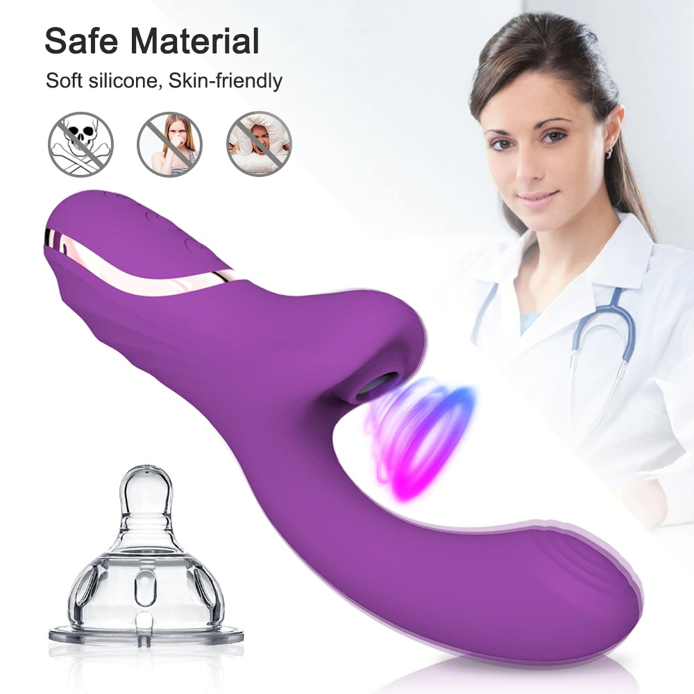Rabbit Vibrator with Clitoral Suction Function / 2 in 1 G-Spot and Clitoral Mastrubator for Women - EVE's SECRETS