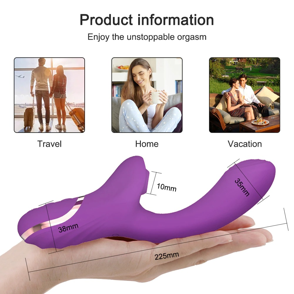 Rabbit Vibrator with Clitoral Suction Function / 2 in 1 G-Spot and Clitoral Mastrubator for Women - EVE's SECRETS