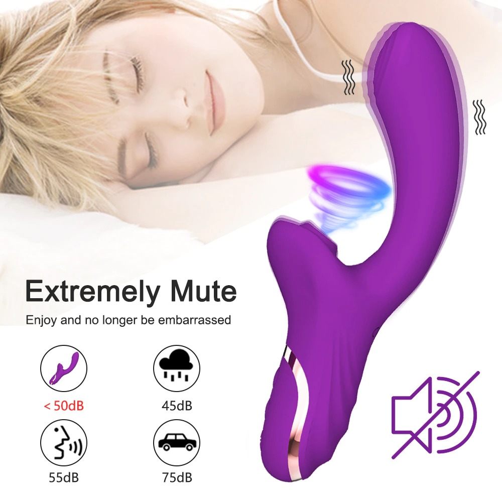 Rabbit Vibrator with Clitoral Suction Function / 2 in 1 G-Spot and Clitoral Mastrubator for Women - EVE's SECRETS