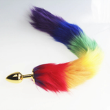 Rainbow Fox/Dog Tail with Anal Plug / Adult BDSM Sexy Toy for Women - EVE's SECRETS