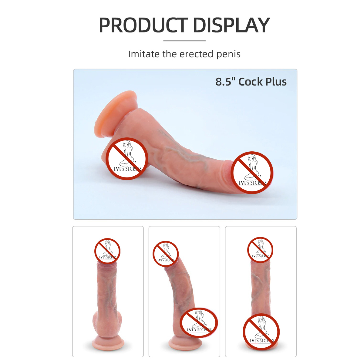Realistic Dildo Masturbation for Women / Erotic Adult Sex Toy Silicone Dick - EVE's SECRETS