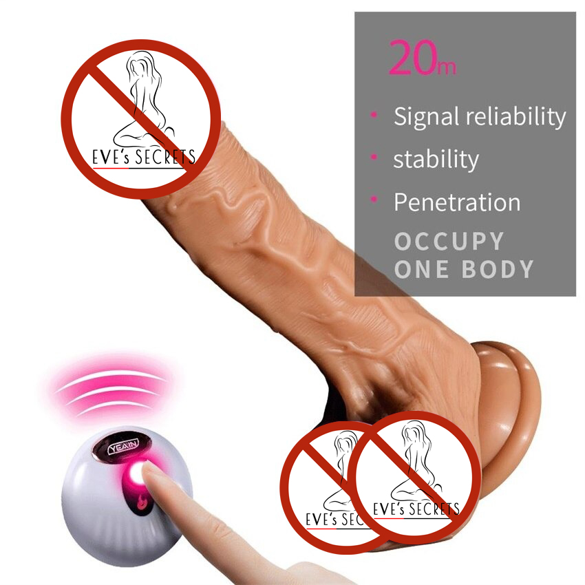 Realistic Dildo with Remote Control / Vibrating Heating Penis for Ladies / Rotating Sex Toy - EVE's SECRETS