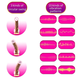 Realistic Dildo with Remote Control / Vibrating Heating Penis for Ladies / Rotating Sex Toy - EVE's SECRETS