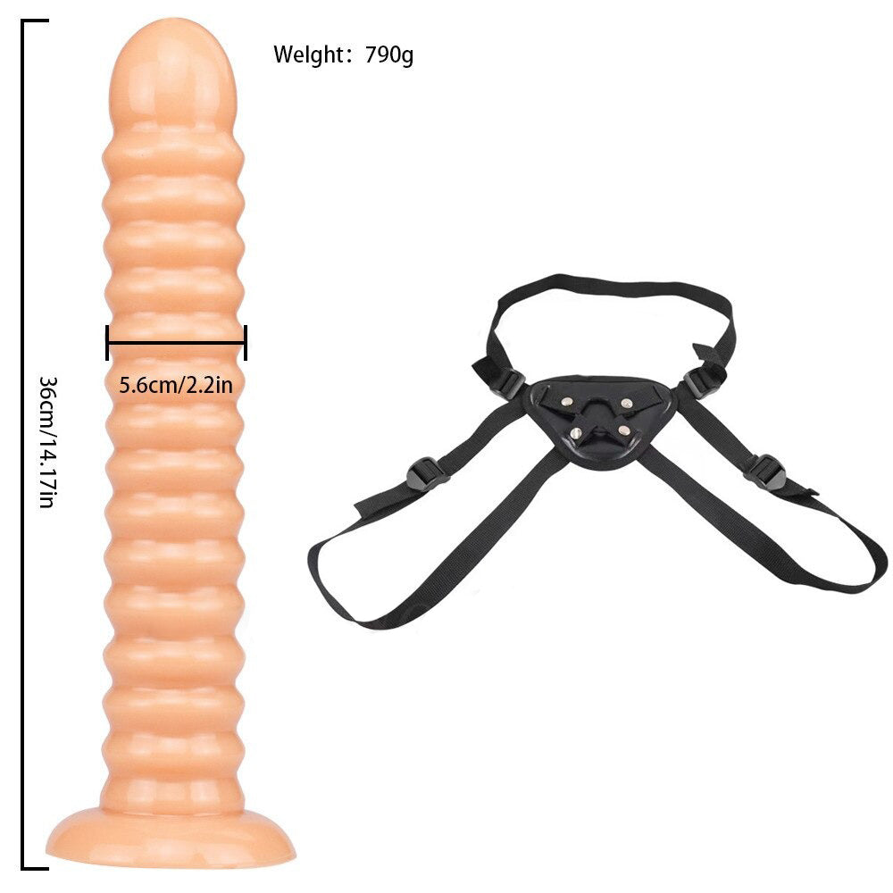 Realistic Large Penis for Sex Games / Long Strap-On Dildo / Unisex Adult Sex Toy - EVE's SECRETS