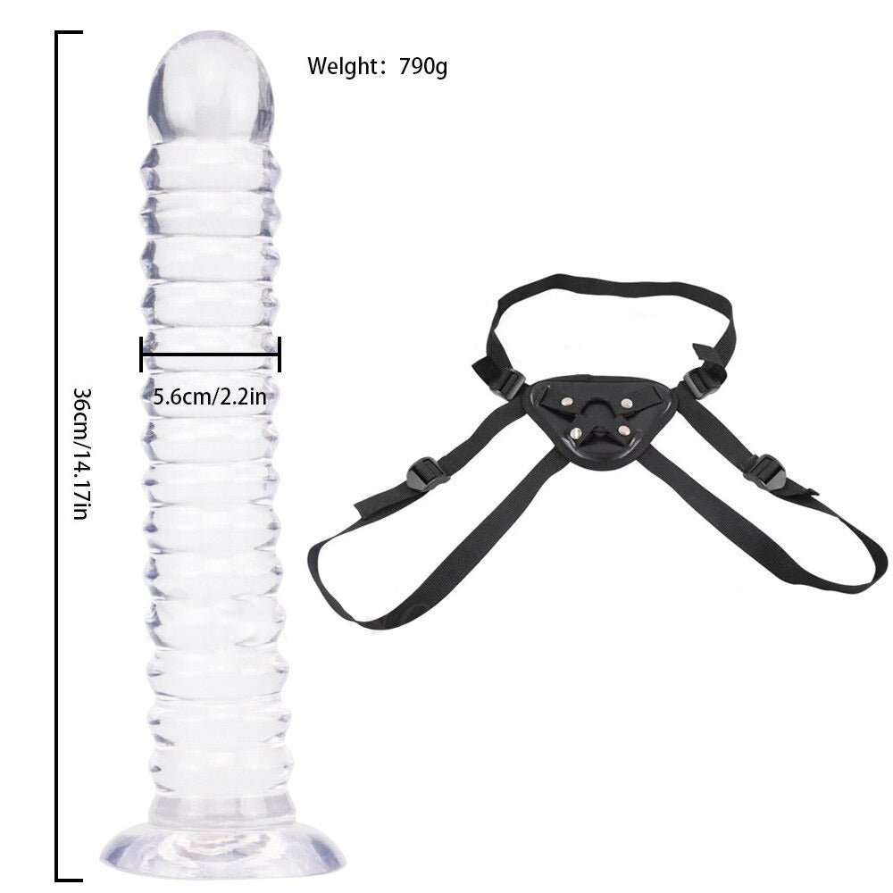 Realistic Large Penis for Sex Games / Long Strap-On Dildo / Unisex Adult Sex Toy - EVE's SECRETS