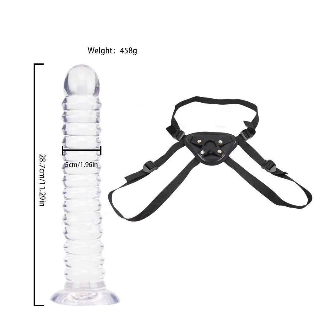 Realistic Large Penis for Sex Games / Long Strap-On Dildo / Unisex Adult Sex Toy - EVE's SECRETS