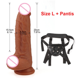 Realistic Penis for Women with Skin Feeling / Female Double-Layer Silicone Dildo Masturbator - EVE's SECRETS