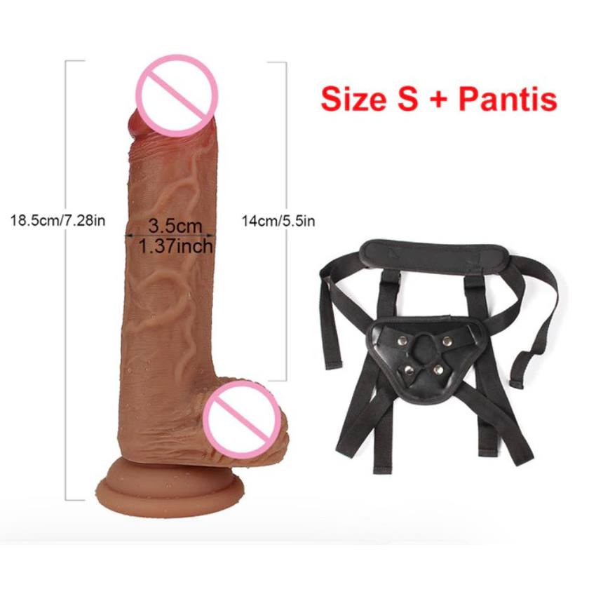 Realistic Penis for Women with Skin Feeling / Female Double-Layer Silicone Dildo Masturbator - EVE's SECRETS