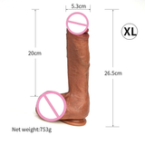 Realistic Penis for Women with Skin Feeling / Female Double-Layer Silicone Dildo Masturbator - EVE's SECRETS