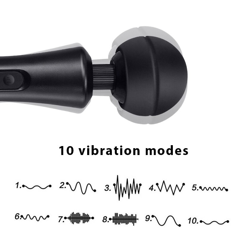 Rechargeable Wand Vibrator for Women / Clitoris Stimulator for Ladies / Adult Sex Toys - EVE's SECRETS