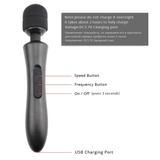 Rechargeable Wand Vibrator for Women / Clitoris Stimulator for Ladies / Adult Sex Toys - EVE's SECRETS
