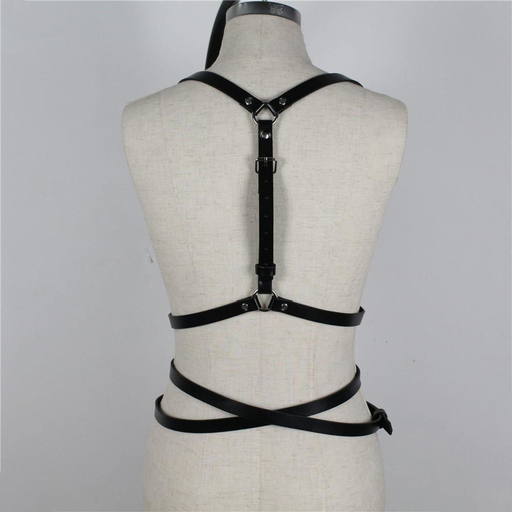 Red and Black Garter Belt / 2 Pcs Edgy Pastel Goth Women Sex Belts / Adult Gothic Bondage Body Harness - EVE's SECRETS