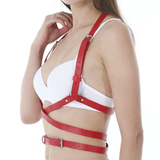 Red and Black Garter Belt / 2 Pcs Edgy Pastel Goth Women Sex Belts / Adult Gothic Bondage Body Harness - EVE's SECRETS