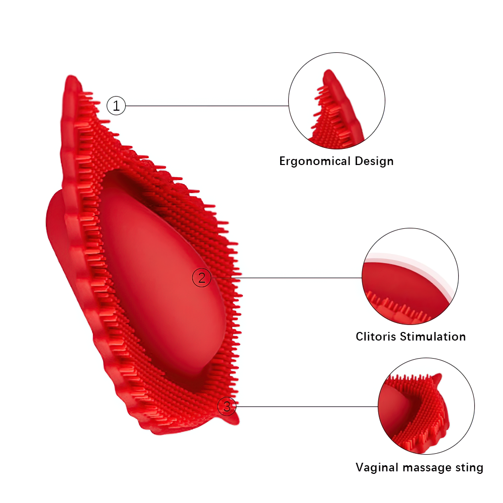 Red Clitoris Silicone Massager / Adult Female Sex Toys / Women's Vibrating Bullet - EVE's SECRETS