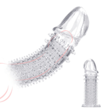 Manchon de pénis transparent en relief / extenseur de pénis / jouet sexuel à éjaculation retardée pour hommes