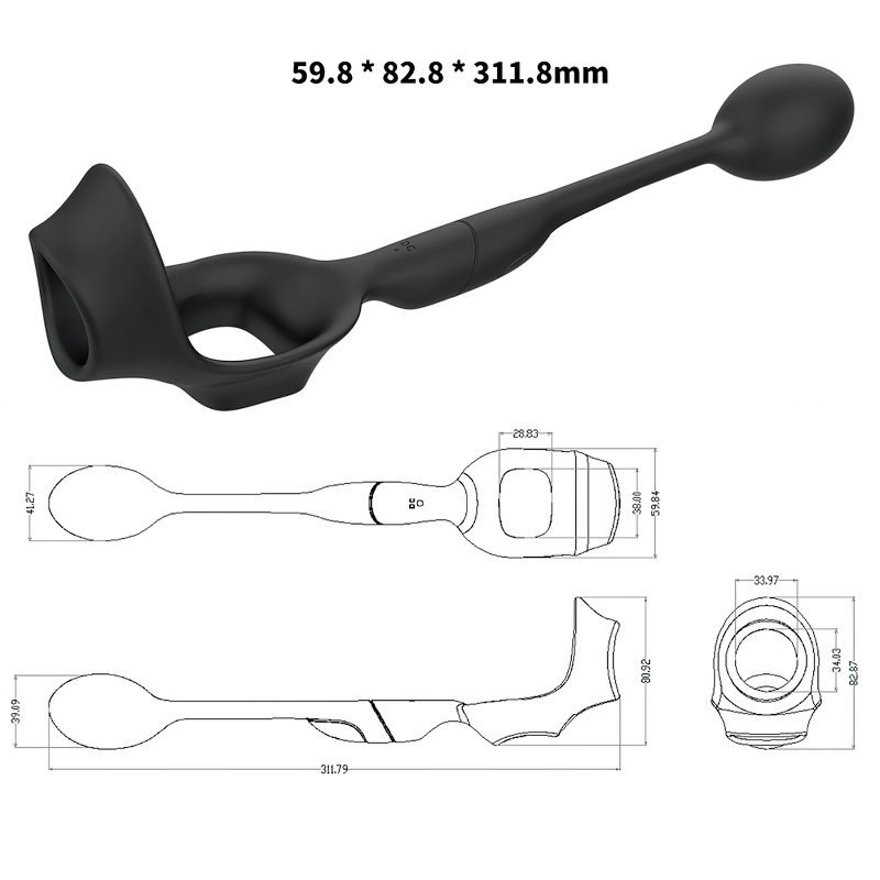 Remote Control Vibrating Penis Massager / Testicle Prostate Cock Ring / Sex Toys For Men - EVE's SECRETS