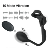 Remote Control Vibrating Penis Massager / Testicle Prostate Cock Ring / Sex Toys For Men - EVE's SECRETS