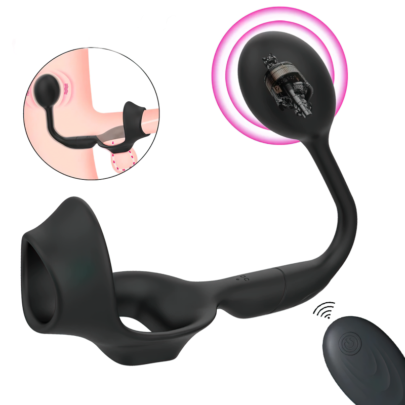 Remote Control Vibrating Penis Massager / Testicle Prostate Cock Ring / Sex Toys For Men - EVE's SECRETS